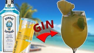 DRINK de GIN com RED BULL TROPICAL SURPREENDENTE [upl. by Nilyaj]