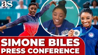 SIMONE BILES FULL PRESS CONFERENCE  Womens floor medallist Andrade Biles Chiles [upl. by Tisbe]