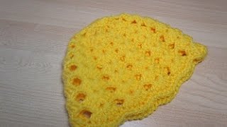 Crochet Uncinetto Cappellino Giallo Tutorial [upl. by Novad]