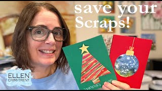 Watercolor Christmas Cards using scraps DIY Christmas Cards [upl. by Skyler]