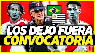 FOSSATI BORRA A LOS VIEJOS LOS CONVOCADOS CONTRA URUGUAY Y BRASIL  SELECCIÓN PERUANA [upl. by Mack]