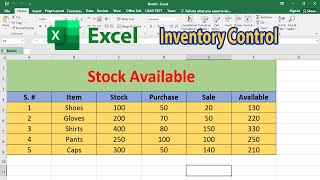 How to Maintain Stock in Excel  Inventory Management  Stock Maintain Software in Excel [upl. by Euqinomod]