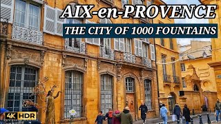 AixenProvence 🇨🇵 France  City of 1000 Fountains 4K Ultra HD [upl. by Nyvek]