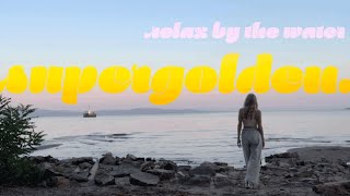 POV waves at pastel sunrise HD sounds for wellness supergolden [upl. by Etnuad]