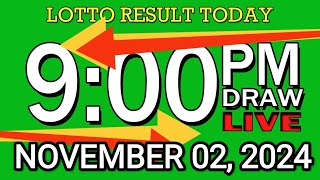 LIVE 9PM LOTTO RESULT TODAY NOV 02 2024 2D3DLotto 9pmlottoresultnovember22024 swer3result [upl. by Karim]