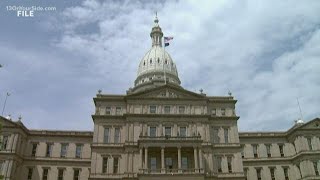 Protest against Whitmers stay at home order plans to cause gridlock in Lansing [upl. by Dloniger931]