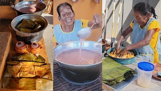 Para Las Posadas Navideñas TAMALES ROJOS DE PUERCO Y ATOLE DE ZARZAMORA La Combinacion Perfecta [upl. by Adlesirc]