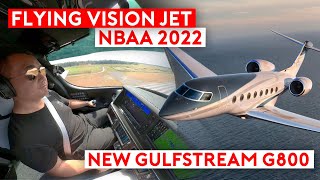 NBAA 2022 Flying Cirrus Vision Jet  New Gulfstream G800 [upl. by Gerrilee922]