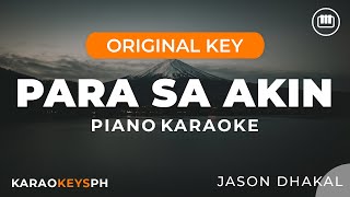 Para Sa Akin  Jason Dhakal Slow Piano Karaoke [upl. by Aiyn]