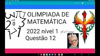 Olimpíada de matemática 2022 nível 1 questão 12 Uma formiguinha passeia em uma malha formada por [upl. by Nnylannej]