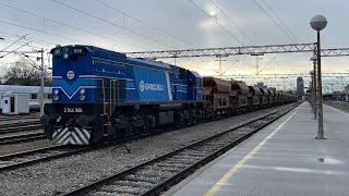 TŽV Gredelj LogRail 2044 006 EMD GT22HW2 odlazi s Zagrebačkog Glavnog kolodvora 12032024 [upl. by Sosthenna]