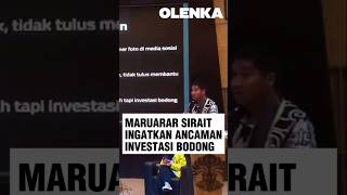 Maruarar Sirait Ingatkan Ancaman Investasi Bodong maruararsirait investasisaham [upl. by Ajnotal]