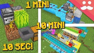 MINECRAFT FARMS 10 Minute 1 Minute 10 Seconds [upl. by Ishmael]