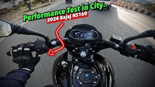 2024 Bajaj Ns160 Ride Review Speed Test and Acceleration🔥 [upl. by Akimahc]