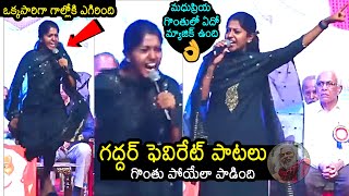 Singer Madhu Priya Sings Gaddar Favourite Songs  Madhu Priya Song In Gaddar Vardhanthi  News Buzz [upl. by Rifkin]