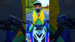 Tisha rides an ATV Yamaha through the puddles automobile nerf funny funnyvideo atv yamaha [upl. by Cathyleen]