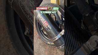 Yoshimura Vs Akra 🔥 Comment your favourite 😍 exhaust akrapovic yoshimura dominar400 [upl. by Eidak]