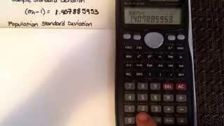 Standard deviation amp other statistical calculations using a calculator Casio fx991MS [upl. by Hutt]