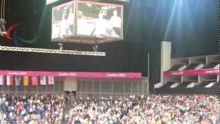 london 2012 paralympics basketball semi final GB national anthem [upl. by Reade]