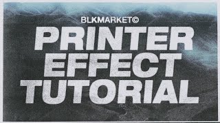 PHOTOSHOP PRINTED EFFECT TUTORIAL [upl. by Bellaude]