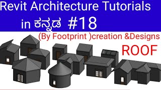 Roof By Footprint  How to make Roof in REVIT Revit Architecture Beginner Tutorials in Kannada [upl. by Cati]