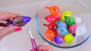 ROBIĘ SLIME Z MINI BALONÓW Rozcinanie balonów  diy slime z 20 miniaturowych balonów [upl. by Heriberto]