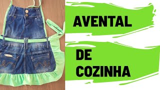 Como faze AVENTAL de COZINHA de tecido  JEANS [upl. by Violetta]