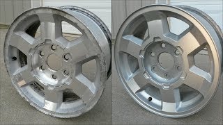 Pitted Aluminum Wheel RestorationPainting  How To  17quot GMC Rims [upl. by Valerio]