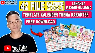 FREE TEMPLATE KALENDER 2024  TEMPLATE KALENDER COREL DRAW  TEMPLATE KALENDER DINDING 2024 [upl. by Ingaberg]