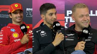 Sainz Ocon Magnussen Press Conference Interview  F1 2024 USA GP Texas [upl. by Marley]