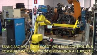 Used FANUC Arcmate 100iB ROBOT RJ3iB COMMERCY WELDING SYSTEM and POSITIONER [upl. by Kwasi]