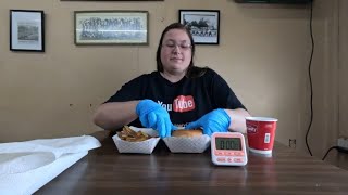 Trinidad Cafe Spicy Burger Challenge  lindsaysculinaryconquests  spicyfoodchallenge  spicy [upl. by Ninette811]