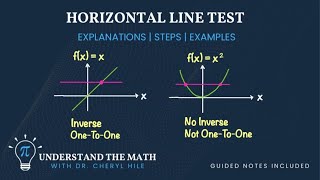 Horizontal Line Test Inverses and One To One Functions [upl. by Renell990]