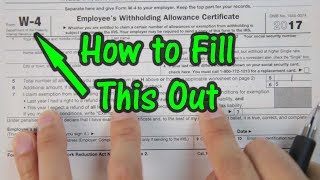 How to Fill Out Your W4 Tax Form [upl. by Petrick]