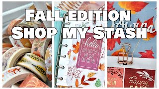 SHOP MY PLANNER STASH  FALL REFRESH FOR NOVEMBER  NEW STICKERS  PLANNER DESK SETUP [upl. by Cristina418]