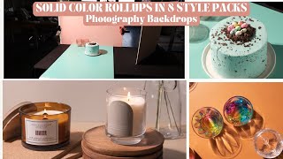 Bessie Bakes Solid Color RollUp Photography Backdrops Collection  Food amp Product Photography [upl. by Attikin]