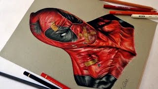 Speed Drawing Deadpool [upl. by Aeynod]