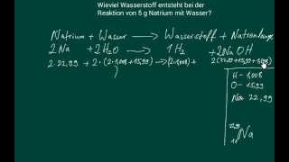Chemisches Rechnen Stöchiometrie  Beispielaufgabe [upl. by Romalda]