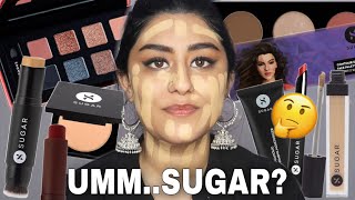 FULL FACE OF SUGAR COSMETICS TESTED  Is It Worth It  🤔 Not Sponsored Review  Ria Sehgal [upl. by Ott881]