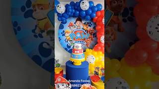 Decoração Patrulha Canina decoracaodefestainfantil decoracaopatrulhacanina pawpatrol patrulha [upl. by Carlynn]