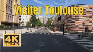 Visiter Toulouse  4k  Driving French region [upl. by Asena]