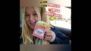 PORTILLOS FRIES w CHEESE SAUCE REVIEW shortsfeed food fastfood [upl. by Ahsenet]