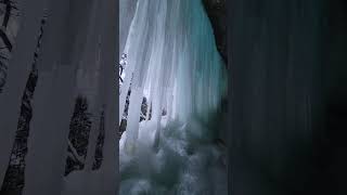 Behind ice curtains in Munising Pictured Rocks National Lakeshore exploremichigan picturedrocks [upl. by Cis]