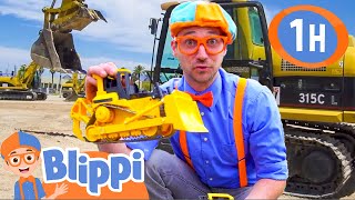 Blippi Explores an Excavator  1 HOUR BEST OF BLIPPI  Educational Videos for Kids  Blippi Toys [upl. by Shantha]