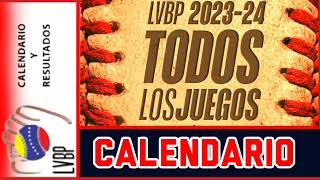 LVBP ⚾ Calendario Octubre 2023 Liga Venezolana de Béisbol Profesional [upl. by Curkell565]