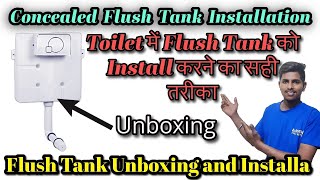 Concealed Flush Tank Installation Complete process  Plumbing flush tank fitting [upl. by Adnoluy]