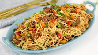 IF YOU HAVE GROUND BEEF MAKE THIS EASY QUICK AND DELICIOUS PASTA RECIPEMINCED MEAT SPAGHETTI [upl. by Cormack]