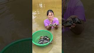 menemukan kerang jumbo di kolam ikan terbengkalai kerangsungai ngebolang [upl. by Eboj]