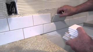 How to install a simple subway tile kitchen backsplash [upl. by Tortosa590]