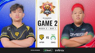 MPL PH S13  W3D1  APBR vs OMG  GAME 2 [upl. by Ailegave389]